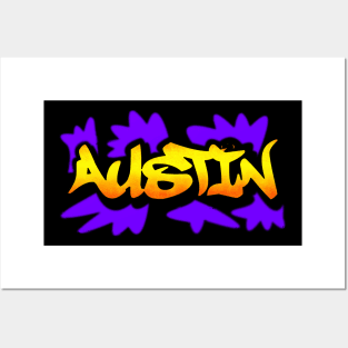 AUSTIN Urban Street Graffiti Style Name Piece Posters and Art